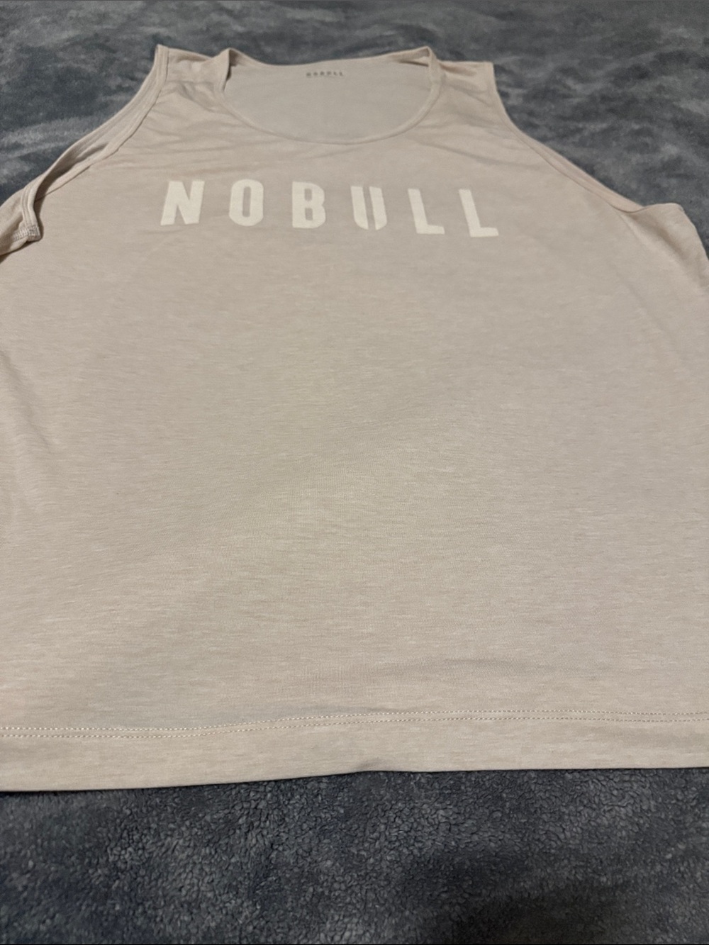 NOBULL ' Beige Logo Tank Top